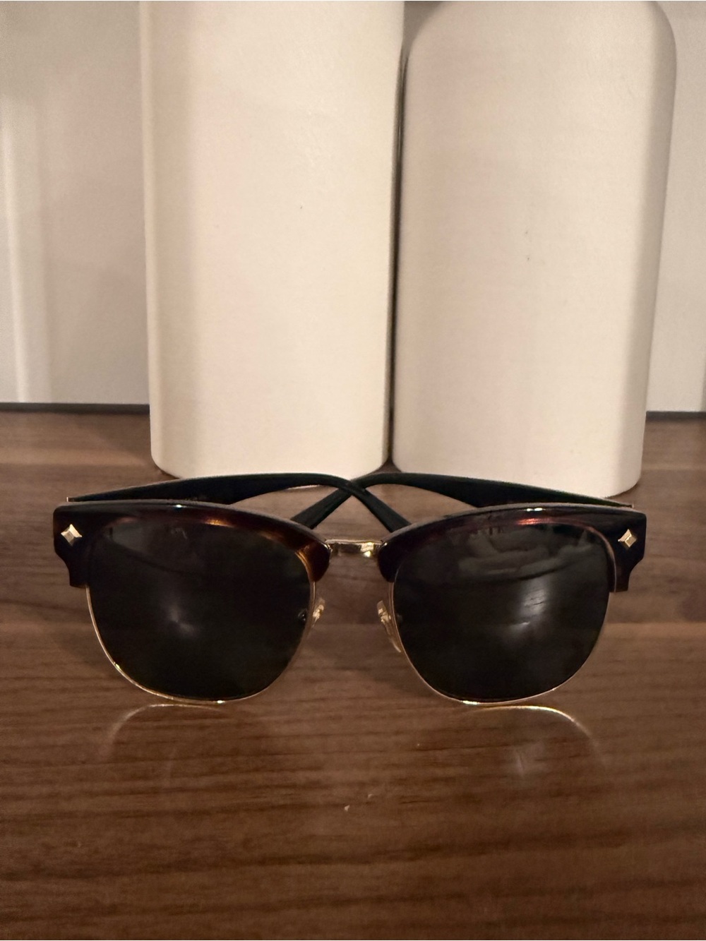 MCM Clubmaster bifocal Sunglasses in Black and Tortoise with Gold Accents